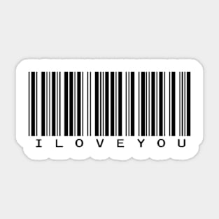 I love you barcode Sticker